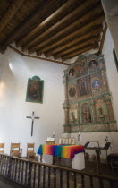 The altar of the San Miguel Mission church