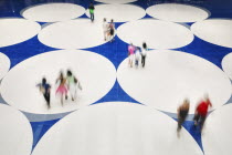 Circular pattern on a shopping mall floor.travelAsiaSingaporepatternsymetryAsian Shopping Centre Singaporean Singapura Southeast Asia Xinjiapo