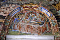 Fresco  Nativity Church  Rila Monastery.TravelTourismHolidayVacationAdventureExploreRecreationLeisureSightseeingTouristAttractionTourHistoryHistoricHistoricalNativityChurchReligionR...