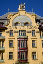 New Town. The Art Nouveau Grand Hotel Europa in Wenceslas SquarePraha Ceska Eastern Europe European