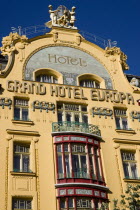 The Art Nouveau Grand Hotel Europa in Wenceslas Square in New TownPraha Ceska Eastern Europe European