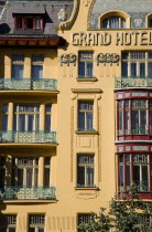 The Art Nouveau Grand Hotel Europa in Wenceslas Square in New TownPraha Ceska Eastern Europe European