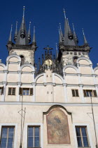 The front of the Chuch of Our Lady before Tyn in the Old Town SquarePraha Ceska Eastern Europe European Religion