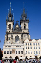 People in the Old Town Square in front of the Church of Our Lady before TynPraha Ceska Eastern Europe European Religion