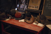 Sherpa children in school classroom.Asia Asian Kids Learning Lessons Nepalese Teaching