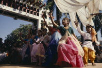 Children dressed as adults performing dance during carnival.Asia Asian Bharat Inde Indian Intiya Kids  Asia Asian Bharat Inde Indian Intiya Kids