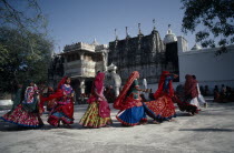 Tribal girls in colourful dresses dancing on Holi DayColorful Asia Asian Bharat Inde Indian Indigenous Intiya Religion Indegent Religious Colorful Asia Asian Bharat Inde Indian Indigenous Intiya Rel...