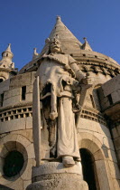 Castle Hill District  Trinity Square  Fishermens Bastion  Saint Stephens  Szent Istvan  statue  TravelTourismHolidayVacationExploreRecreationLeisureSightseeingTouristAttractionTourDestinat...