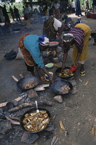 Cooking food at Dikko market African Nigerian Western Africa