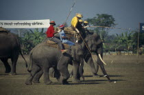 A match taking place at the World Elephant Polo ChampionshipsAsia Asian Nepalese