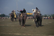 A match taking place at the World Elephant Polo ChampionshipsAsia Asian Nepalese