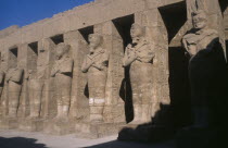 Temple of Amun. Osiride Pillars. Statues with crossed arms bearing the crook and flailAfrican Middle East North Africa History Religion Religious