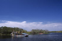 Tourists Air boating in the Everglades National ParkAmerican North America United States of America