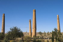 The Mousallah Complex  Four minarets marking the corners of the long gone Madrassa built by Sultan Husain Baiquara last of the Timurid rulers Two other minarets stand near Gaur Shad s Mausoleum one w...