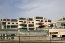 Modern seafront aprtments and restaurants on Marine Parade.