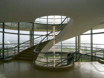 The De La Warr Pavilion. Interior view of the helix staircaseEuropean Great Britain Northern Europe UK United Kingdom British Isles History Pavillion