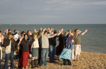 Summer Solstice Open Ritual to celebrate the longest day  based on traditional pagan practice and western mysticism. Held near the Peace Angel on the seafront.European Bagan Classic Classical Great B...