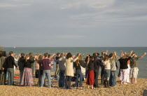 Summer Solstice Open Ritual to celebrate the longest day  based on traditional pagan practice and western mysticism. Held near the Peace Angel on the seafront.European Bagan Classic Classical Great B...