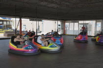 Families enjoying a Dodgem ride at Harbour Park Amusements