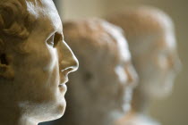 Capitoline Museum in Palazzo dei Conservatori. This marble bust found near the Auditorium closely resemble the portrait of the Greek dramatist Menander by the sons of Praxiteles. One of three marble b...