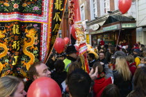 Crowds in Gerrard Place during Chinese New Year celebrations in 2006 for the coming Year of The Dog