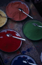 Tika powder for sale in Asan bazaar.