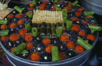 Donghua Yeshi food market.  Dish of sweetmeats.