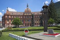 District Council offices  Memorial to victims of 1989 revolution