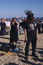 Pagans celebrating the Lammas Day festival in August.