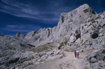 Footpath near the cable car station at Fuente De.