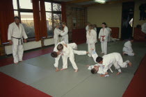 Children in Judo class