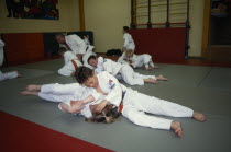 Children in Judo class