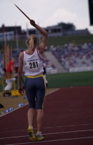 M. Podracka competing in the Javelin at the World Student Games.