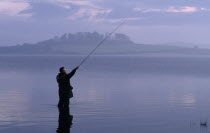 Line fisherman on Rutland Water.