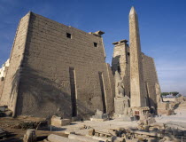 Luxor Temple. Obelisk and statue of Ramses IIMiddle East North Africa Ramesses African History