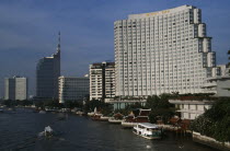 The Shangri La Hotel on the banks of the Chao Phraya riverAsian Prathet Thai Raja Anachakra Thai Siam Southeast Asia Siamese