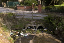 Household rubbish dumped in a local streamIreland Eire Environment Litter Rivers Pollution Recycling