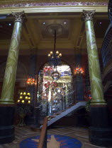 Interior of the Cafe Vaudeville bar and restaurant in Arthur Street. Building used to be a Bank.Bal Feirste Eire European Irish Northern Europe Republic Ireland Poblacht na hireann Bistro Inn Taver...