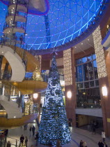 Victoria Square shopping centre decorated for Christmas.Beal Feirste Center Cultural Cultures Eire European Irish Northern Europe Order Fellowship Guild Club Republic Xmas Ireland Poblacht na hirean...