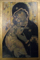 St Mary de Haura Church Icon of the Virgin Mary holding baby Jesus.Painting  Iconography  Madonna  ChildEuropean Great Britain Northern Europe UK United Kingdom British Isles Babies Children Religio...