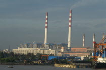 Power station on the Yangtze up river from ShanghaiAsia Asian Chinese Chungkuo Jhonggu Zhonggu