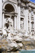 The 1762 Trevi Fountain by Nicola SalviEuropean Italia Italian Roma Southern Europe Gray History