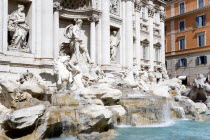 The 1762 Trevi Fountain by Nicola SalviEuropean Italia Italian Roma Southern Europe Gray History