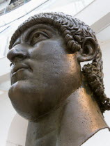 Capitoline Museum Palazzo Dei Conservatore Colossal bronze head of Constantine from the 4th CenturyEuropean Italia Italian Roma Southern Europe History Learning Lessons One individual Solo Lone Solit...