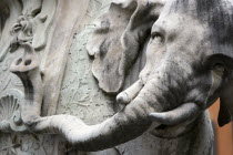 Berninis marble elephant in the Obelisk of Santa Maria sopra Minerva in the Piazza della MinervaEuropean Italia Italian Roma Southern Europe Gray History Religion Religious