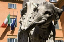 Bernini marble elephant in the Obelisk of Santa Maria sopra Minerva in the Piazza della MinervaEuropean Italia Italian Roma Southern Europe Gray History Religion Religious