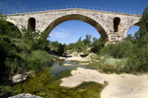 Arched Roman bridge dating from 27BC / 14 ADArch European French Western Europe