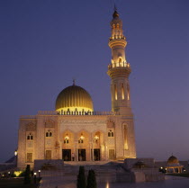 Zawawi Mosque illuminated at night Middle East Nite Omani Religious Religion