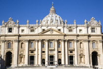 Vatican City The facade of the Basilica of Saint PeterEuropean Italia Italian Roma Southern Europe Catholic Principality Citta del Vaticano History Papal Religion Religious Christian Religion Religio...