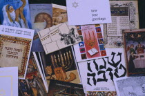 Jewish New Year cards.European Great Britain Northern Europe Religion Religion Religious Judaism Jew Jews UK United Kingdom British Isles